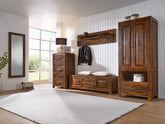 Gfine Sideboard with two doors and two drawers made of solid Sheesham wood 150x40x50Cm